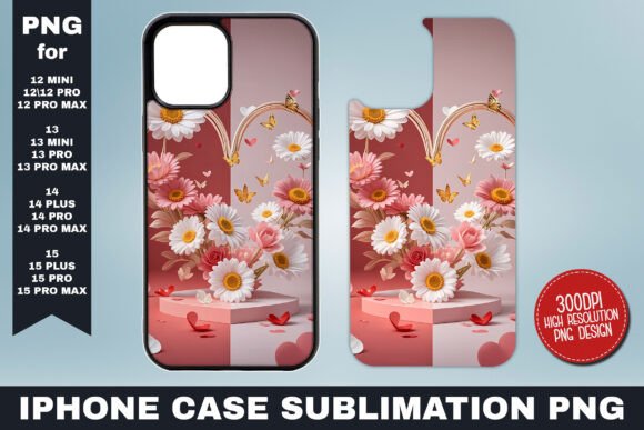 Download Valentine Pink Floral Dreamy Design Png Sublimation - Png Collection