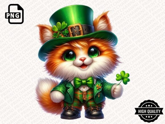 Download Leprechaun Cat St.Patrick's Clipart PNG - Png Collection