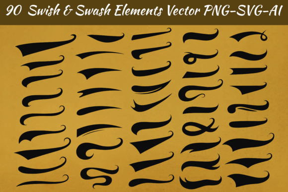 Download 90 Swish &amp; Swash Elements | PNG &amp; Vector - Png Collection