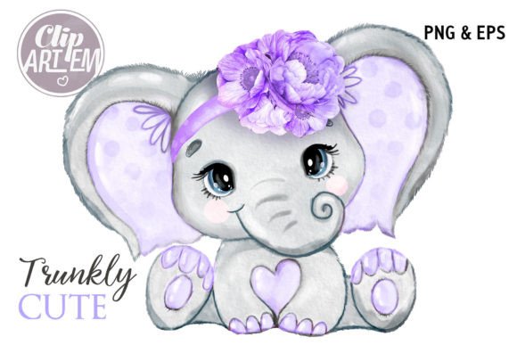 Download Purple Girl Elephant Flowers PNG Vector - Png Collection