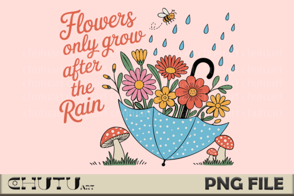 Download Flowers After Rain PNG - Cute Umbrella - Png Collection