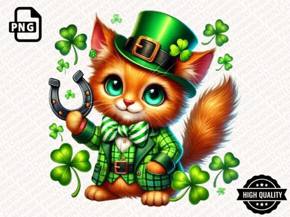Download Leprechaun Cat St.Patrick's Clipart PNG - Png Collection