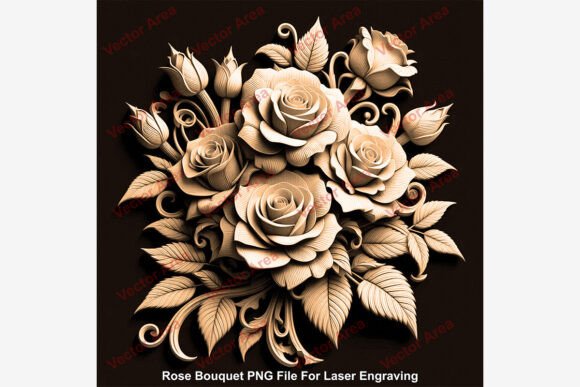 Download Rose Bouquet Laser Engraving File, PNG - Png Collection