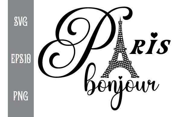 Download Paris Bonjour Eiffel EPS SVG PNG Vector - Png Collection
