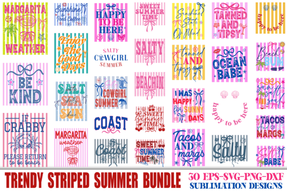 Download Striped Summer PNG Bundle Beach Vacation - Png Collection