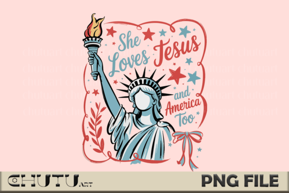 Download She Loves Jesus PNG - Patriotic Art - Png Collection
