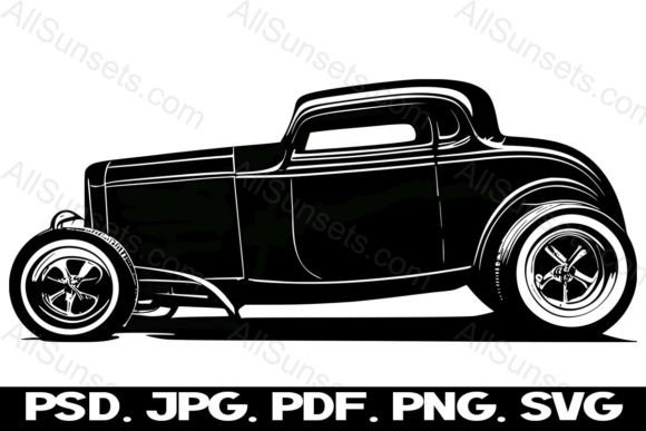 Download 1940s Hot Rod Old Vintage Car SVG PNG - Png Collection