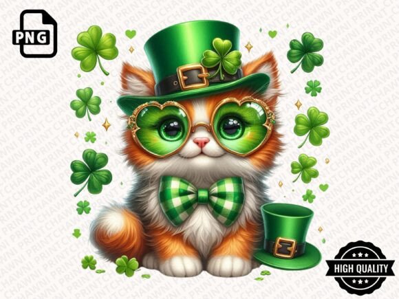 Download Leprechaun Cat St.Patrick's Clipart PNG - Png Collection