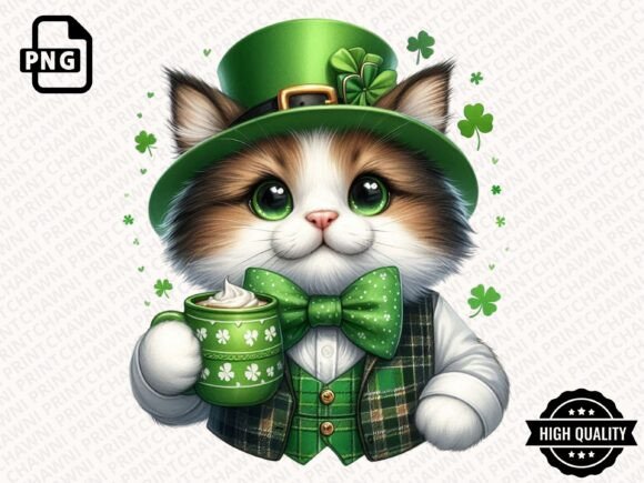 Download Leprechaun Cat St.Patrick's Clipart PNG - Png Collection