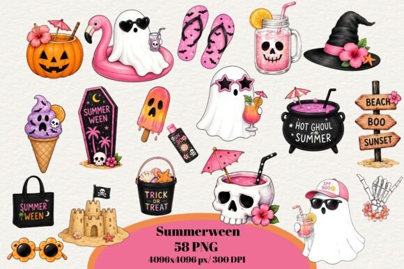 Download Summerween PNG Bundle, Cute Halloween - Png Collection