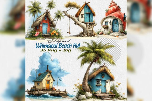 Download Whimsical Beach Hut PNG Clipart Summer - Png Collection