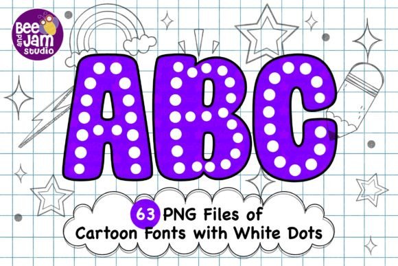 Download Cartoon Retro with White Dots Fonts, PNG - Png Collection