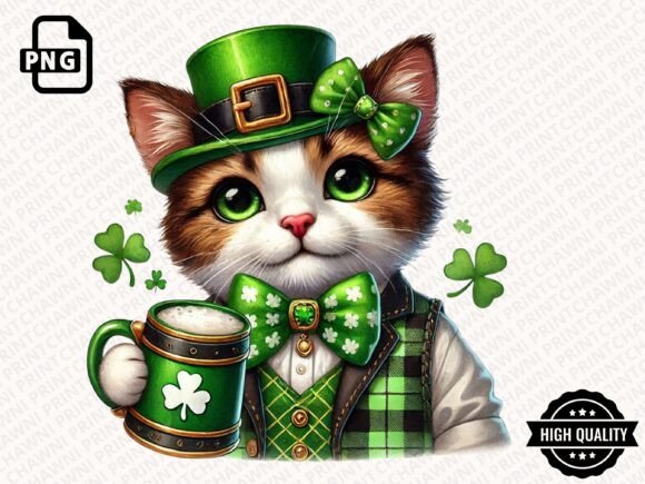 Download Leprechaun Cat St.Patrick's Clipart PNG - Png Collection