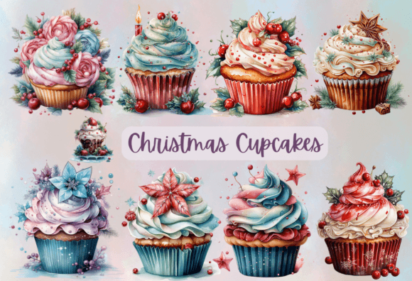 Download Christmas Cupcakes Png Clipart - Png Collection