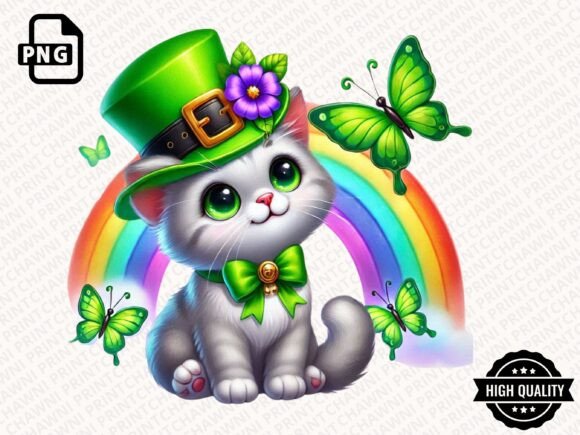 Download Leprechaun Cat St.Patrick's Clipart PNG - Png Collection