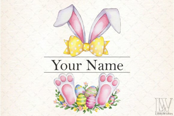 Download Easter Bunny Monogram Png, Rabbit Png - Png Collection