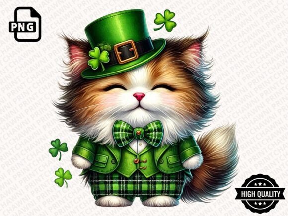 Download Leprechaun Cat St.Patrick's Clipart PNG - Png Collection