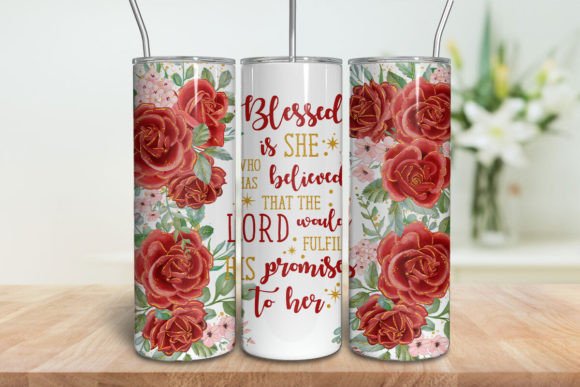 Download Flower Christian 20oz Skinny Tumbler - Premium Bundle