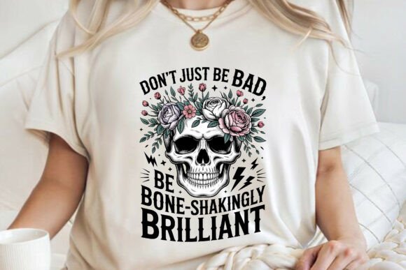 Download Vintage Floral Skull Attitude Quote PNG - Png Collection