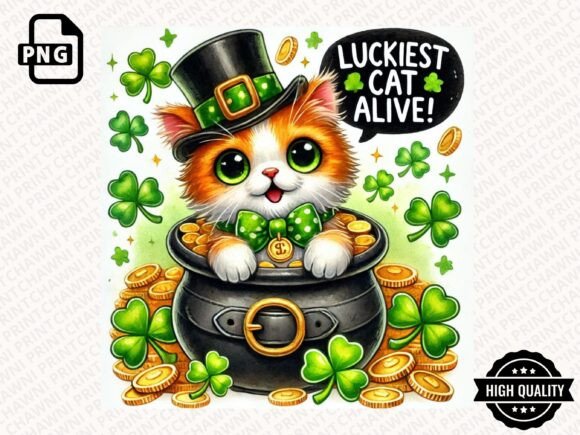 Download Leprechaun Cat St.Patrick's Clipart PNG - Png Collection