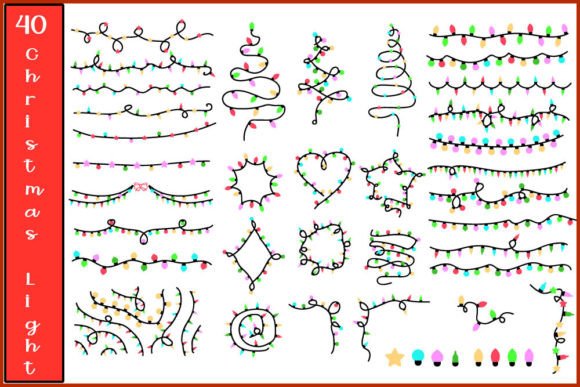 Download Christmas Lights SVG PNG Vector Bundle - Png Collection