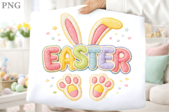 Download Faux Yarn Easter Bunny Letters PNG - Png Collection