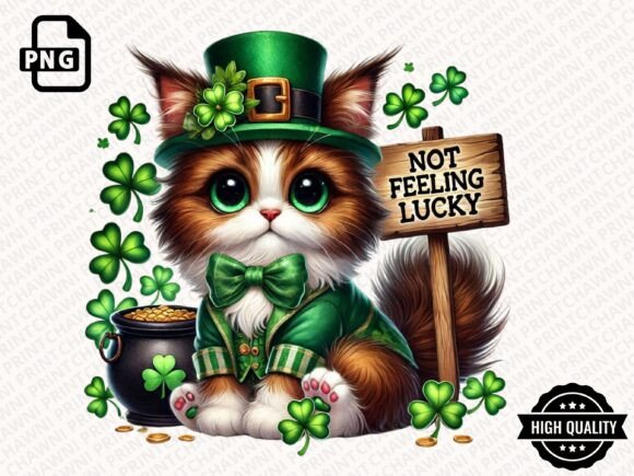 Download Leprechaun Cat St.Patrick's Clipart PNG - Png Collection