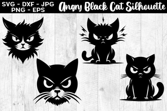 Download Angry Black Cat Silhouettes SVG EPS PNG - Png Collection